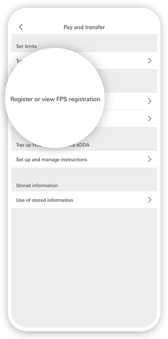 Using HSBC HK Mobile Banking app step 2